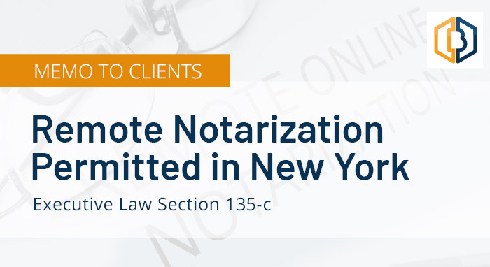 Remote Notarization Permitted in New York